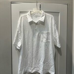 Banana Republic White Men's Polo Shirt